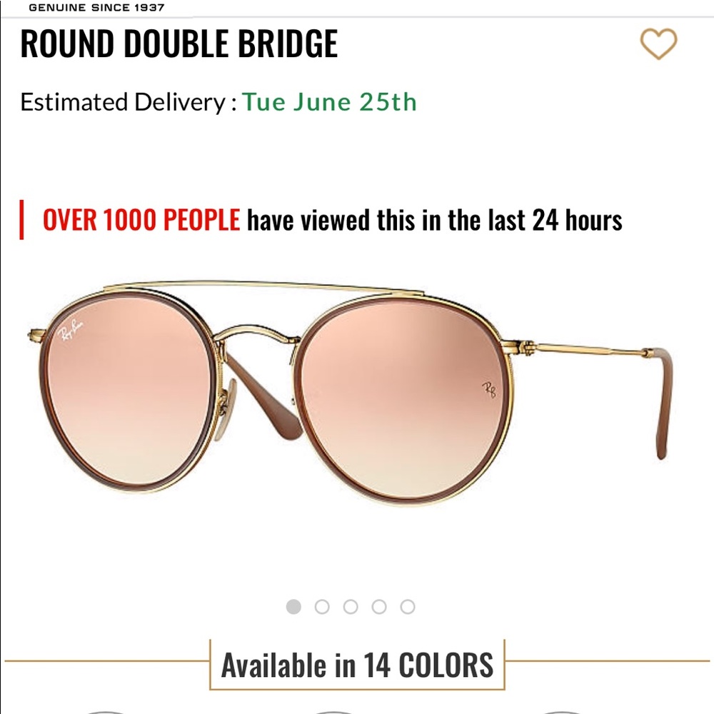 Round Double Bridge RayBan